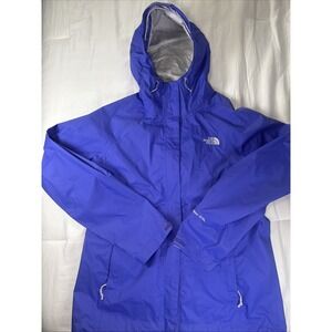North Face Jacket Womens Medium Blue HyVent 2.5L Hooded Waterproof Outdoor‎ Coat